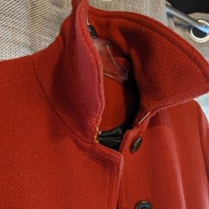 Burnt Red Calvin Klein Wool Coat - Size 6